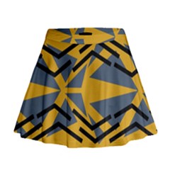 Abstract Pattern Geometric Backgrounds Mini Flare Skirt by Eskimos