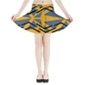 Abstract pattern geometric backgrounds Mini Flare Skirt View3