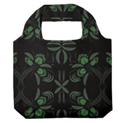 Folk Flowers Floral Art Print Flowers Abstract Art  Premium Foldable Grocery Recycle Bag by Eskimos