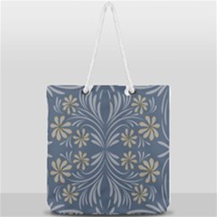 Folk Flowers Print Floral Pattern Ethnic Art Full Print Rope Handle Tote (large) by Eskimos