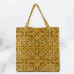 Folk Flowers Print Floral Pattern Ethnic Art Grocery Tote Bag by Eskimos