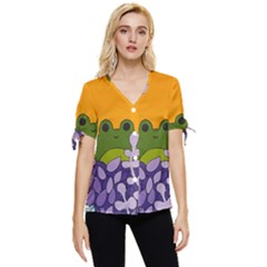 Froggie Bow Sleeve Button Up Top by steampunkbabygirl