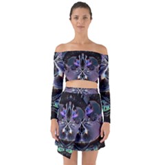 The High Priestess Card Off Shoulder Top With Skirt Set by MRNStudios