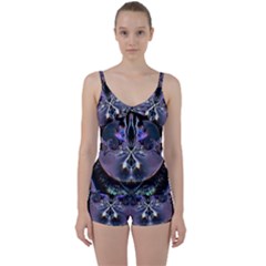 The High Priestess Card Tie Front Two Piece Tankini by MRNStudios
