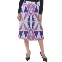 Abstract Pattern Geometric Backgrounds  Classic Velour Midi Skirt  by Eskimos