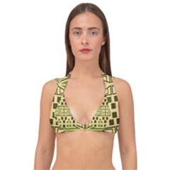 Abstract Pattern Geometric Backgrounds  Double Strap Halter Bikini Top by Eskimos