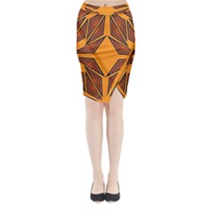 Abstract Pattern Geometric Backgrounds  Midi Wrap Pencil Skirt by Eskimos