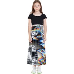 Rainbow Assault Kids  Flared Maxi Skirt by MRNStudios
