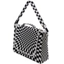 Illusion Checkerboard Black And White Pattern Box Up Messenger Bag View1