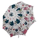 Pattern With Cute Cat Heads Hook Handle Umbrellas (Medium) View2