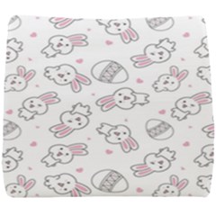 Cute Pattern With Easter Bunny Egg Seat Cushion by Jancukart