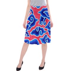 Batik Megamendung Midi Beach Skirt by artworkshop