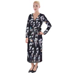 Bubble Velvet Maxi Wrap Dress by artworkshop