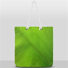 Banana Leaf Full Print Rope Handle Tote (large) by artworkshop