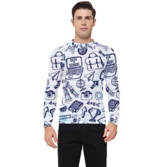 Hand-drawn-back-school-pattern Men s Long Sleeve Rash Guard by Jancukart