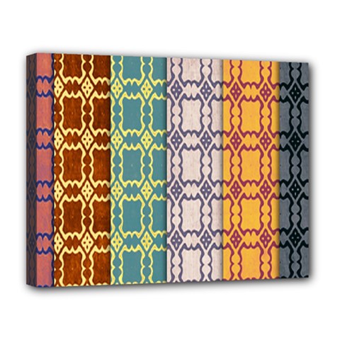 Grungy Vintage Patterns Canvas 14  X 11  (stretched) by artworkshop