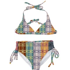Grungy Vintage Patterns Kids  Classic Bikini Set by artworkshop