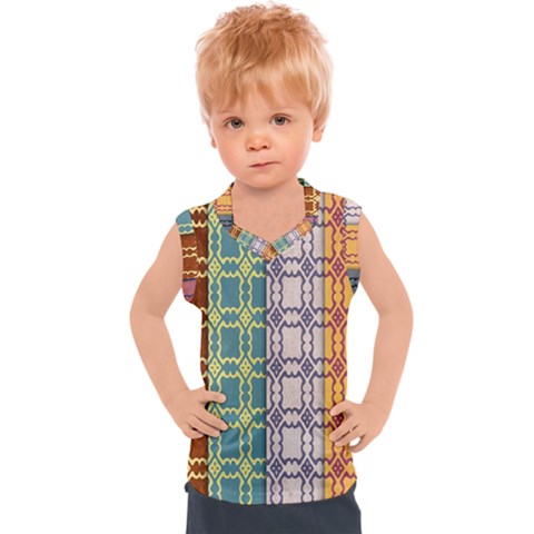 Grungy Vintage Patterns Kids  Sport Tank Top by artworkshop