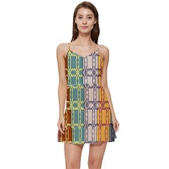 Grungy Vintage Patterns Short Frill Dress by artworkshop