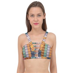 Grungy Vintage Patterns Cage Up Bikini Top by artworkshop