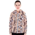 Vintage-drawn-insect-seamless-pattern Women s Zipper Hoodie View1