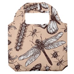 Vintage-drawn-insect-seamless-pattern Premium Foldable Grocery Recycle Bag by Jancukart