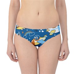 Seamless-pattern-with-nice-planes-cartoon Hipster Bikini Bottoms by Jancukart
