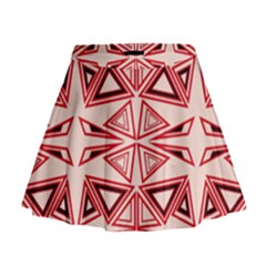 Abstract Pattern Geometric Backgrounds  Mini Flare Skirt by Eskimos