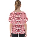 Abstract pattern geometric backgrounds  V-Neck Dolman Drape Top View2