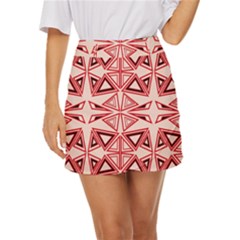 Abstract Pattern Geometric Backgrounds  Mini Front Wrap Skirt by Eskimos