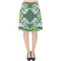 Abstract pattern geometric backgrounds  Velvet High Waist Skirt View1