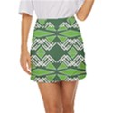 Abstract pattern geometric backgrounds  Mini Front Wrap Skirt View1