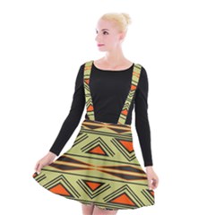 Abstract Pattern Geometric Backgrounds Suspender Skater Skirt by Eskimos