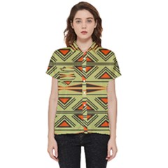 Abstract Pattern Geometric Backgrounds Short Sleeve Pocket Shirt by Eskimos