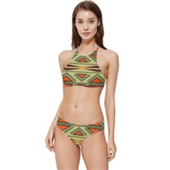 Abstract Pattern Geometric Backgrounds Banded Triangle Bikini Set by Eskimos