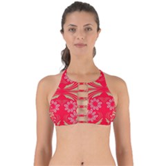 Folk Flowers Print Floral Pattern Ethnic Art Perfectly Cut Out Bikini Top by Eskimos