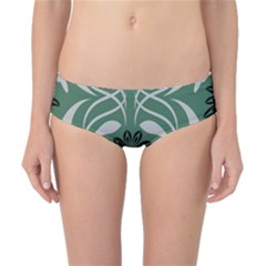 Folk Flowers Print Floral Pattern Ethnic Art Classic Bikini Bottoms by Eskimos