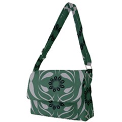 Folk Flowers Print Floral Pattern Ethnic Art Full Print Messenger Bag (l) by Eskimos