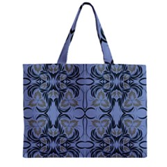 Folk Flowers Print Floral Pattern Ethnic Art Zipper Mini Tote Bag by Eskimos