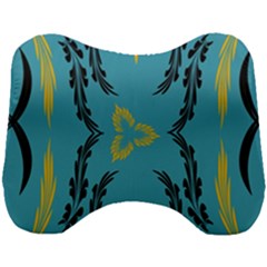 Folk Flowers Print Floral Pattern Ethnic Art Head Support Cushion by Eskimos