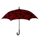 Halloween Goth Cat Pattern in Blood Red Hook Handle Umbrellas (Small) View3