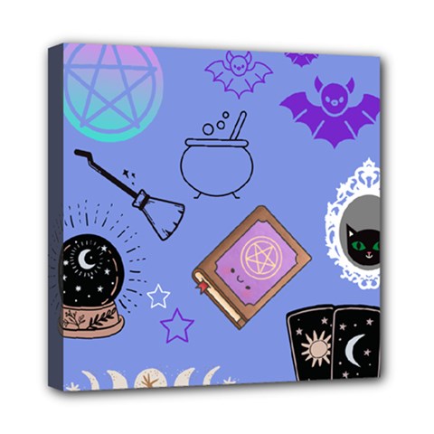 Pastel Goth Witch Blue Mini Canvas 8  X 8  (stretched) by NerdySparkleGoth