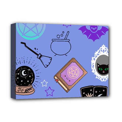 Pastel Goth Witch Blue Deluxe Canvas 16  X 12  (stretched)  by NerdySparkleGoth