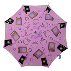 Pastel Goth Witch Pink Hook Handle Umbrellas (medium) by NerdySparkleGoth