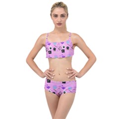 Micro Pink Goth Layered Top Bikini Set by NerdySparkleGoth