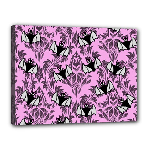 Pink Bats Canvas 16  X 12  (stretched) by NerdySparkleGoth