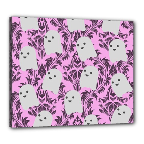 Pink Ghosts Canvas 24  X 20  (stretched) by NerdySparkleGoth