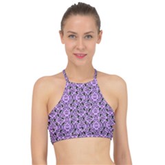 Purple Bats Racer Front Bikini Top by NerdySparkleGoth
