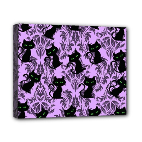 Purple Cats Canvas 10  X 8  (stretched) by NerdySparkleGoth