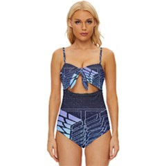 Attack On Titan Scouting Legion Knot Front One-piece Swimsuit by artworkshop